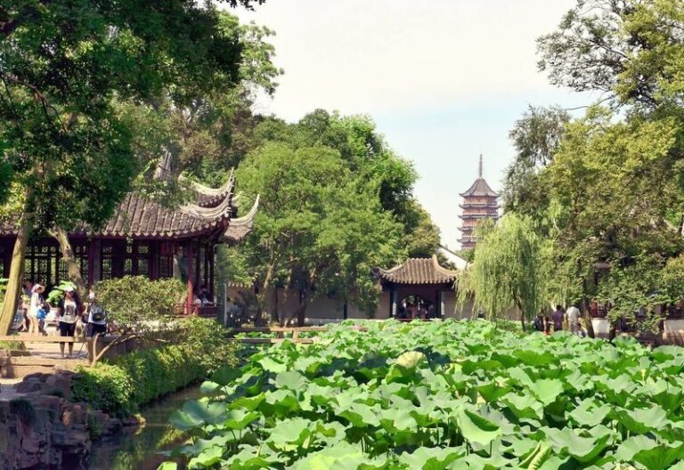 Suzhou Humble Administrators Garden + Zhouzhuang Water Town + Hanshan Temple + Tiger Hill 1-Day Tour - Lion Grove Garden: a guided start among old rocks and paths
