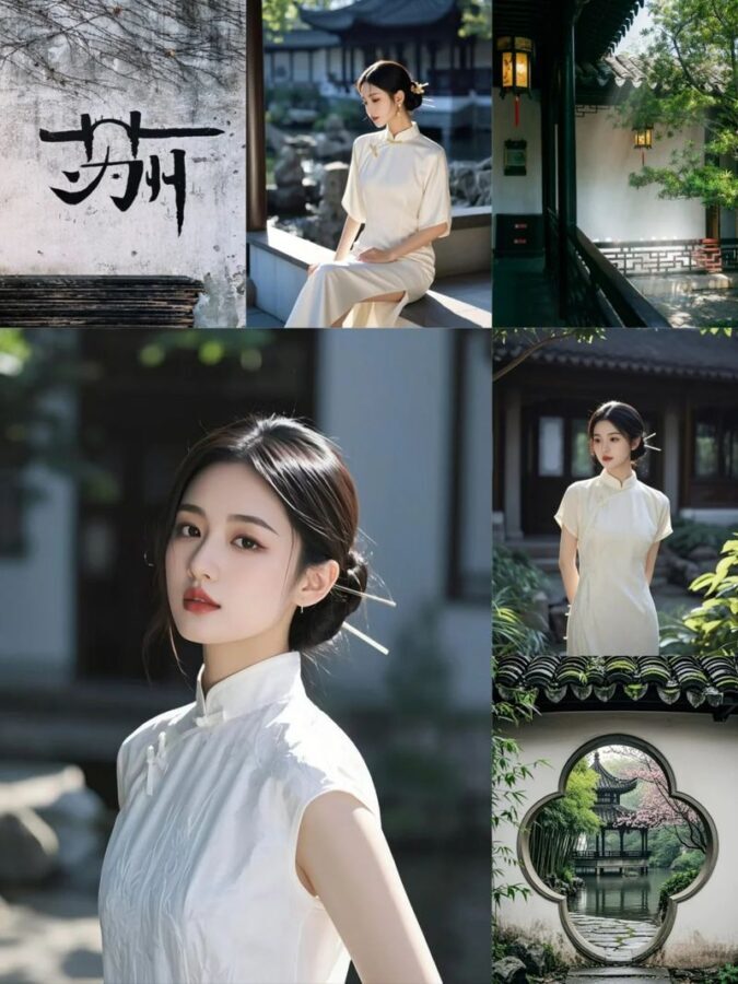 Suzhou Pingjiang Road/Humble Administrators Garden Qipao Hanfu Experience (including exquisite makeup and styling + choice of Qipao or Hanfu) - Choosing Qipao or Hanfu
