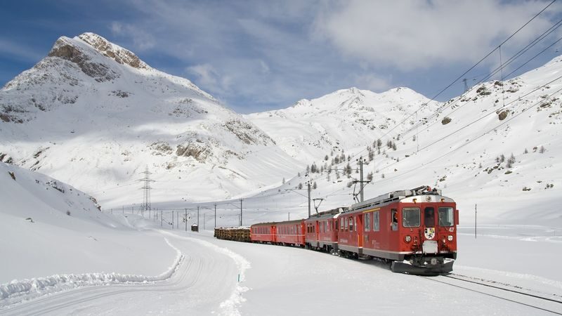 Swiss Alps Bernina Red Train and St. Moritz Full Day Tour from Milan - The coach ride to St. Moritz