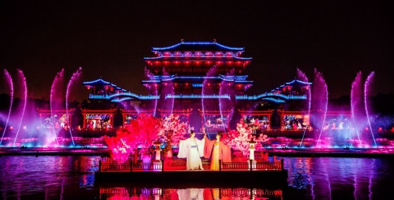 Tickets for the performance of "Dreaming of the Tang Dynasty" at the Giant Wild Goose Pagoda in Xian + Tickets for the Tang Paradise. - Boarding at the North Pier