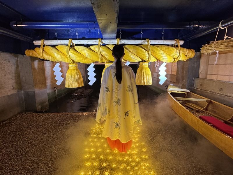 Tokyo Miko Experience: Photo Spots & DIY Shrine Amulet/Bracelet - Mist, canal views, and a photo-friendly shrine
