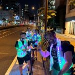 Tokyo Night E-Scooter Tour with Tokyo Tower - Following the streets around Minato