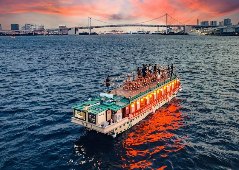 Tokyo Yakatabune Dinner Cruise: 400 Years of Edo Tradition & Odaiba Views - A cabin made for dinner and conversation