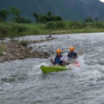 Vangvieng Full-Day Kayaking & Ziplining Adventure with Blue Lagoon - Setting out on the Nam Song River