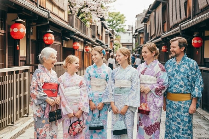 VASARA Kimono and Yukata Rental in Osaka - Picking a kimono, then getting dressed