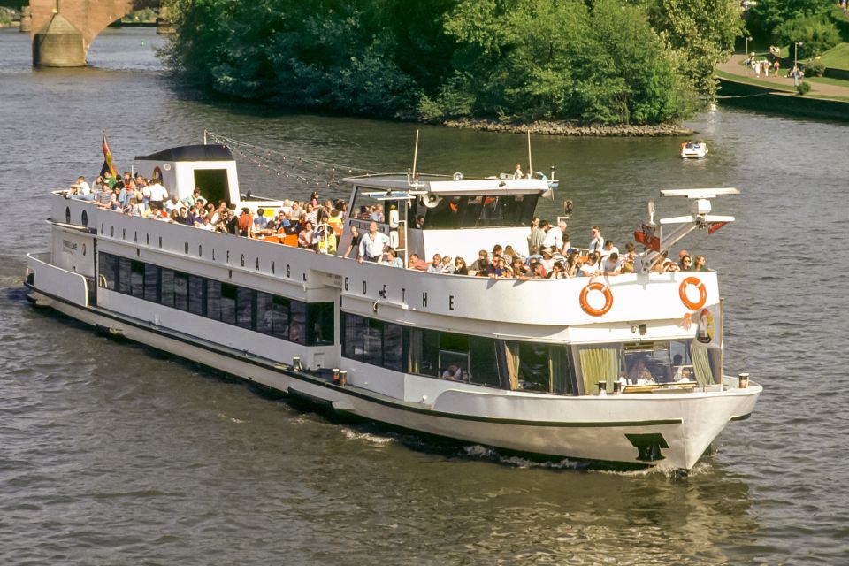 Frankfurt: River Main Sightseeing Cruise With Commentary - Stop at the Renovated Gerbermühle and Learn About Goethe