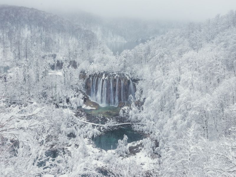 Plitvice Lakes National Park winter