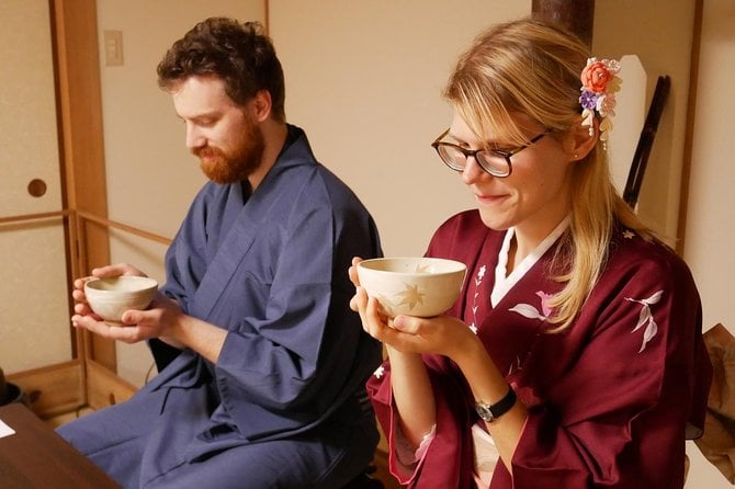 Authentic Tea Ceremony Experience While Wearing Kimono in Miyajima