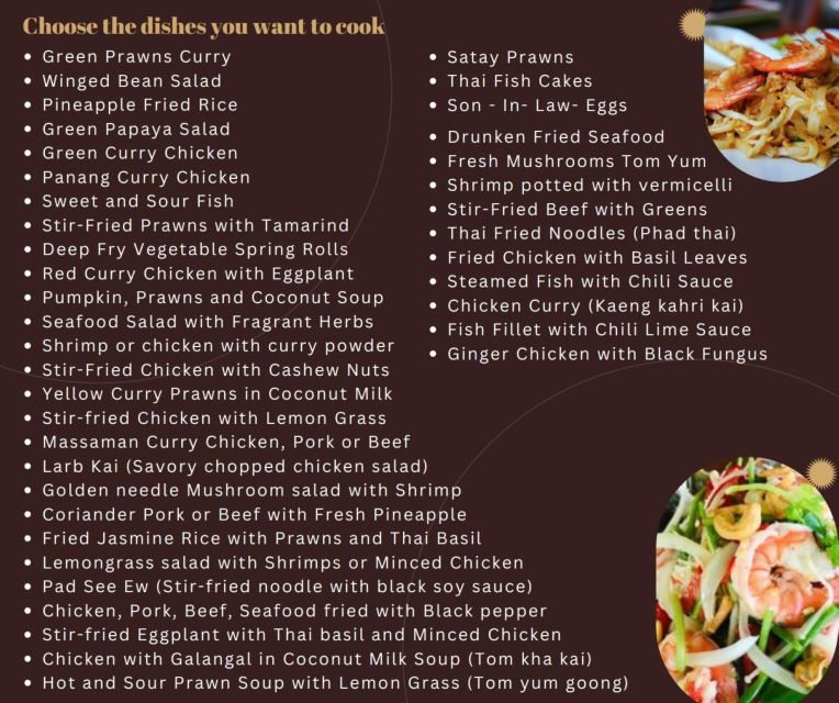 Khao Lak: Thai Cooking Class in a Garden With Transfer - Good To Know